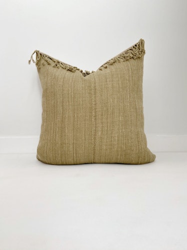 Hmong Olive Green Pillow Cover