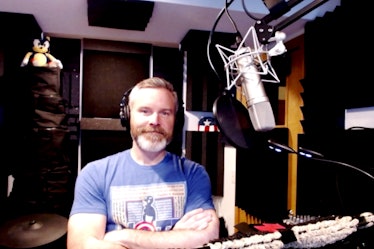 Roger Craig Smith in his home recording studio