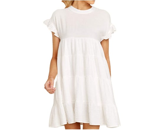 Joteisy Ruffle Short Sleeve Dress