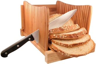 DBTech Foldable Bamboo Bread Slicer