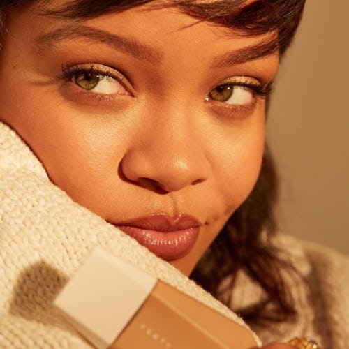 Fenty Beauty Eaze Drop Blurring Skin Tint on Rihanna.