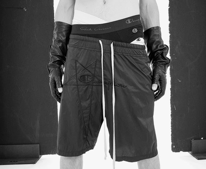 Rick Owens x Champion nylon shorts