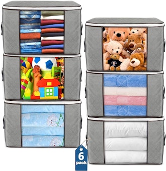 Budding Joy Large Foldable Storage Bags (6-Pack)