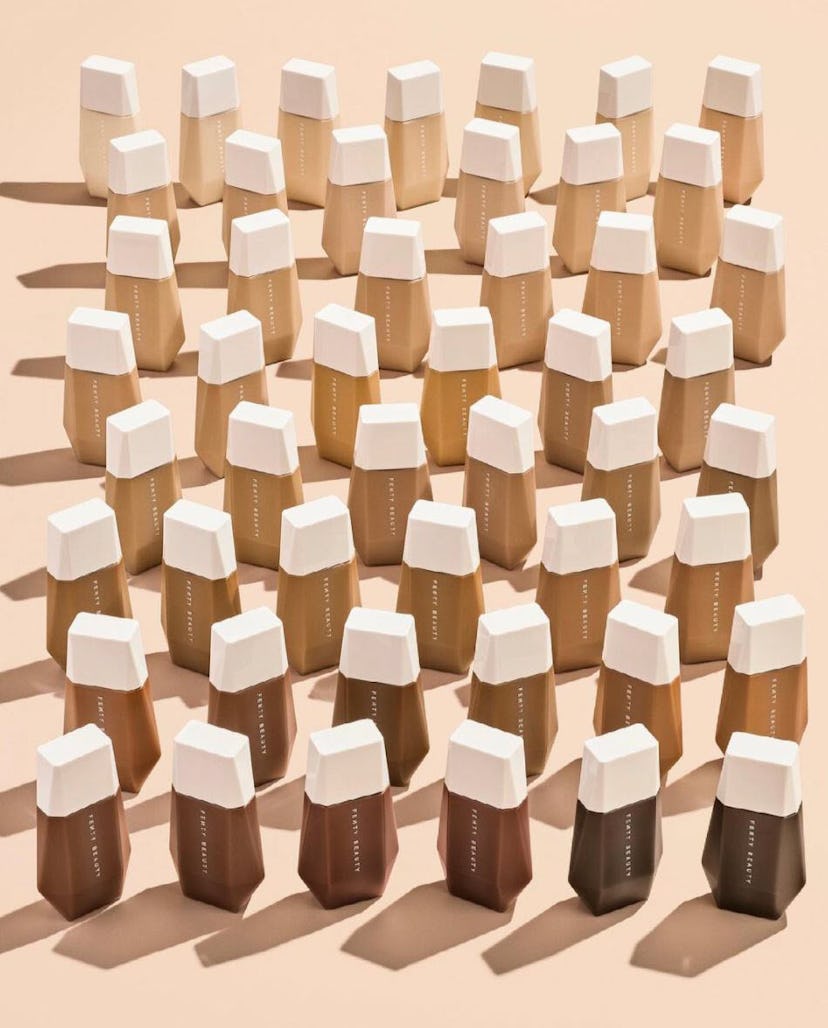 Fenty Beauty Eaze Drop Blurring Skin Tint shade range.