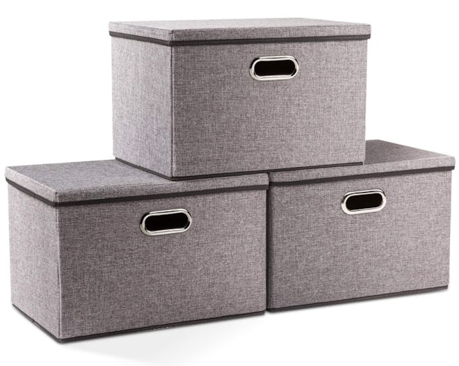 These Prandom collapsible storage bins are some of the best ways to store hats.