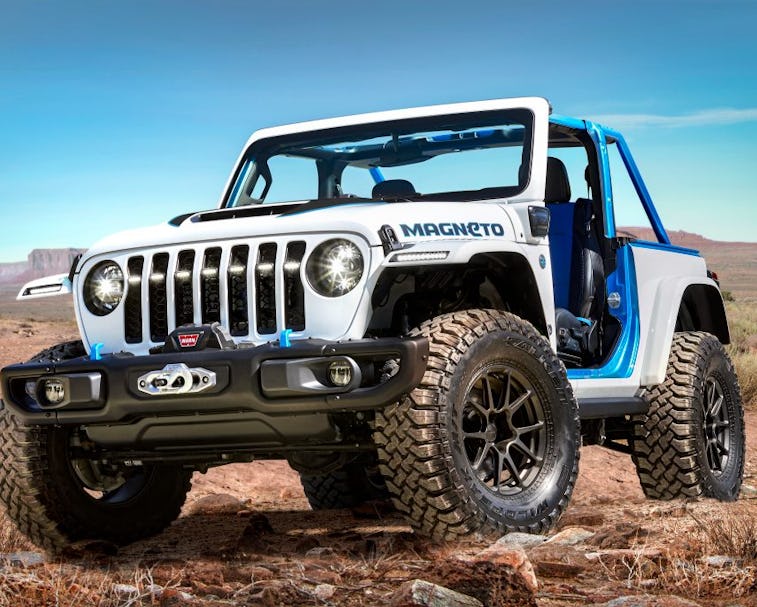 The Jeep Wrangler Magneto concept front