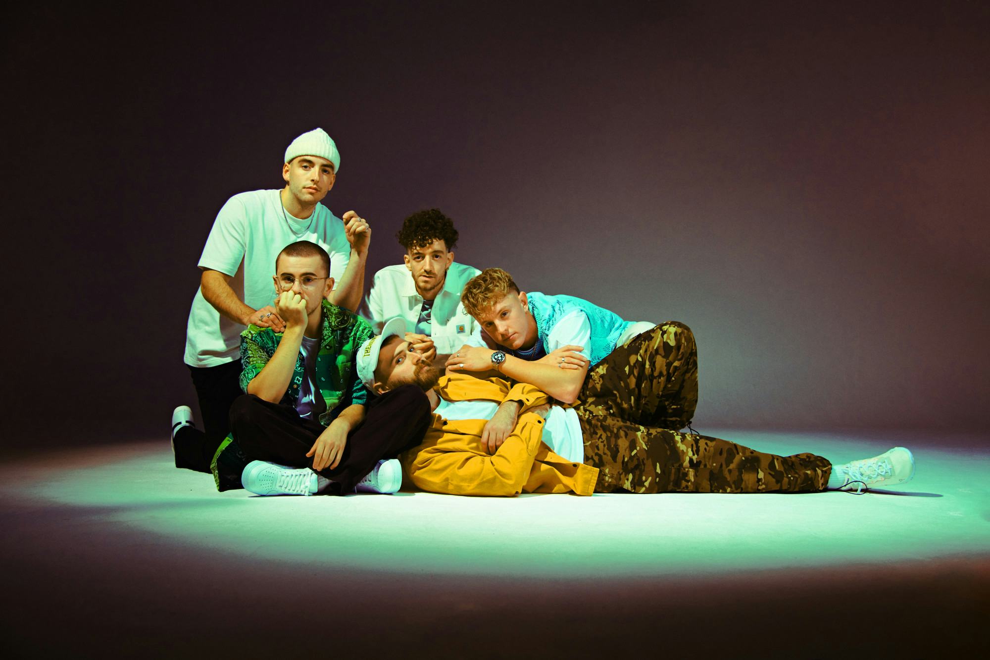 Murray Matravers, Sam Hewitt, Lewis Alexander Berry, Oliver Cassidy, and Jordan Birtles from the ban...