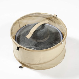 This Tiure pop-up travel box is one of the best ways to store hats.