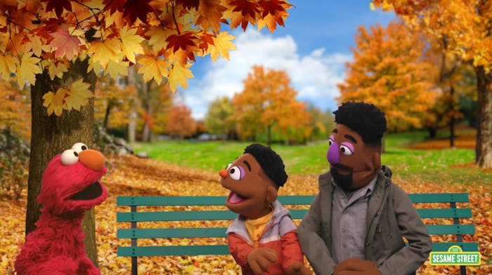 Sesame Street's Elmo discusses melanin with two new muppets, 5-year-old 5-year-old Wes and his fath...