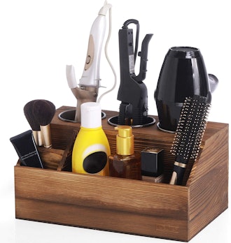 ROLOWAY Wooden Hair Tool Organizer 