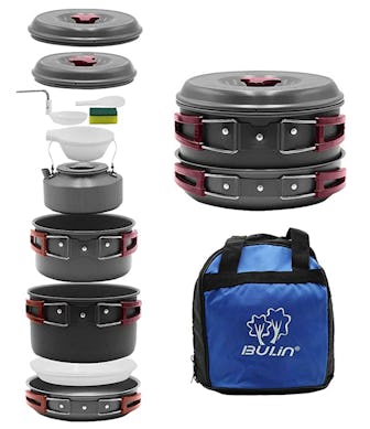 Bulin Camping Cookware Mess Kit  (13-piece)