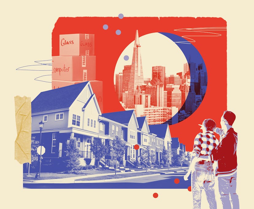 Couples who left their big cities during the pandemic reflect on their new lives in the suburbs and ...