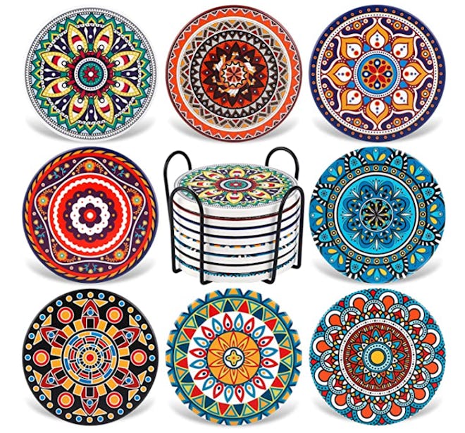 Set of 8 Ceramic Coasters