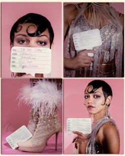 Model during the Roger Vivier Fall Winter 2021 film.