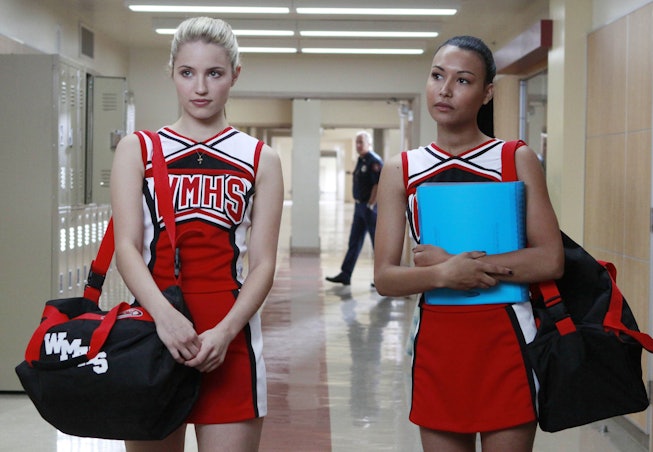 Dianna Agron and Naya Rivera on 'Glee.'
