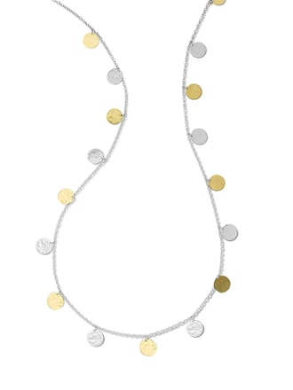 Classico Chimera Two-Tone Hammered Paillette Long Necklace