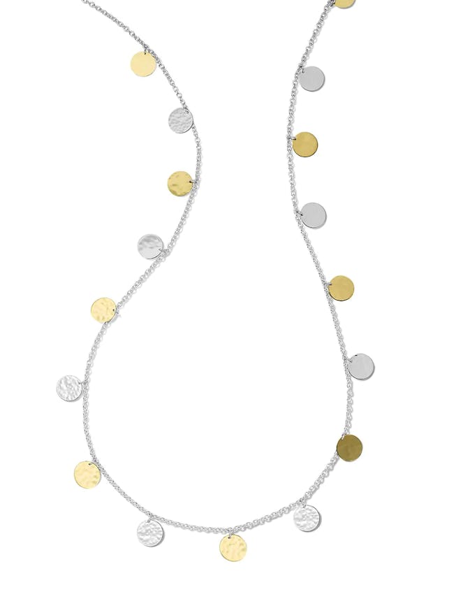 Classico Chimera Two-Tone Hammered Paillette Long Necklace