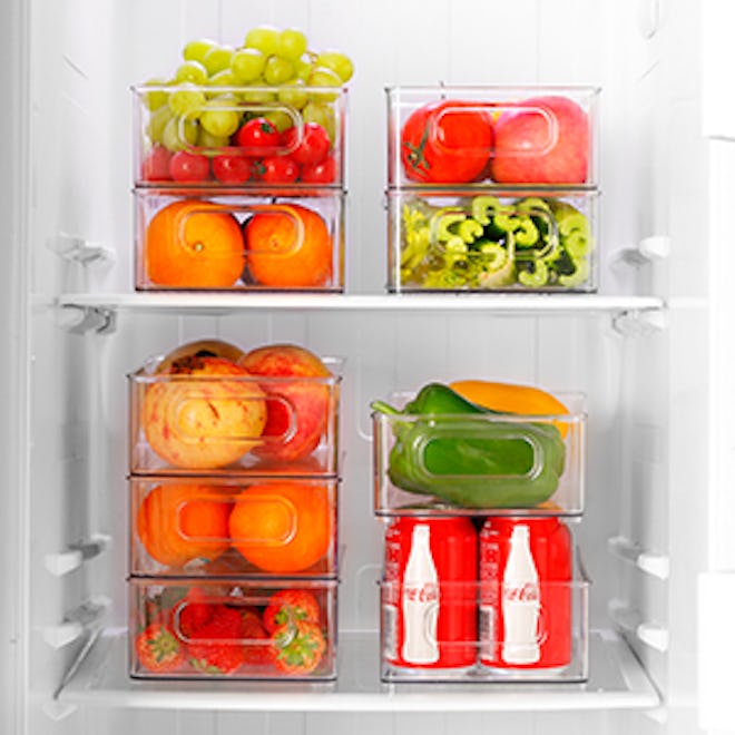 kapebow Stackable Refrigerator Organizer Bins (6-Pack)