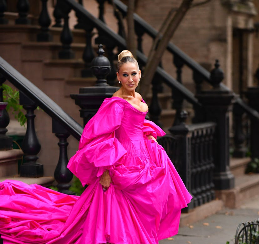 Sarah Jessica Parker seen on the streets of the West Village on September 26, 2019 in New York City....