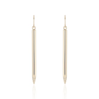 Arrow Point Pave Diamond Earrings