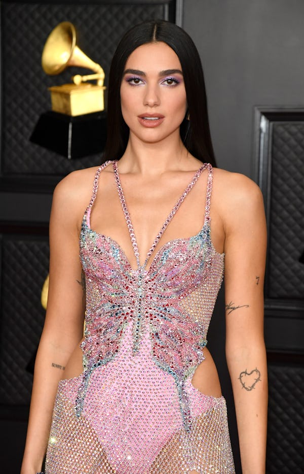 Dua Lipa attends the 63rd Annual GRAMMY Awards at Los Angeles Convention Center on March 14, 2021 in...