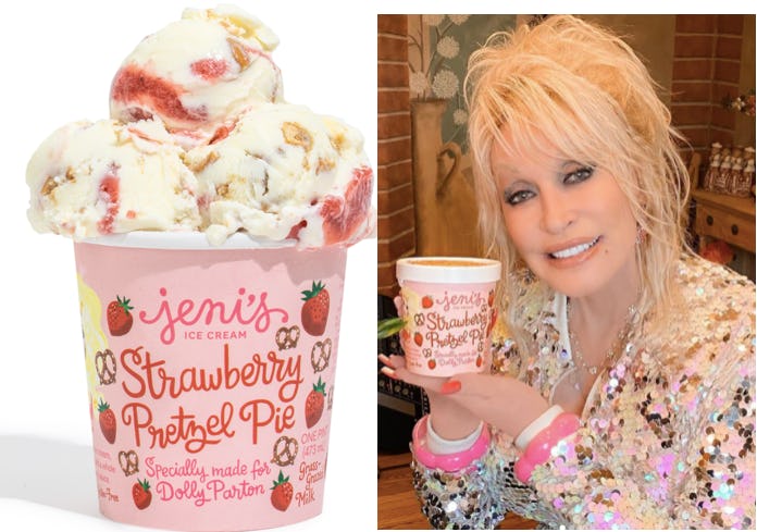 This Dolly Parton x Jeni's Ice Cream Flavor Collaboration Will Get You Hype