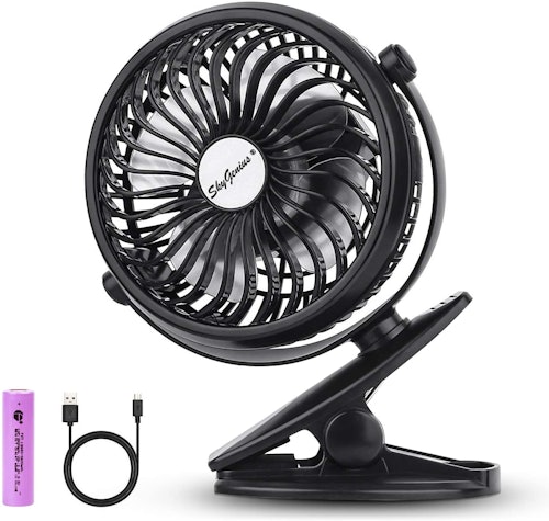 SkyGenius Clip-On Mini Desk Fan