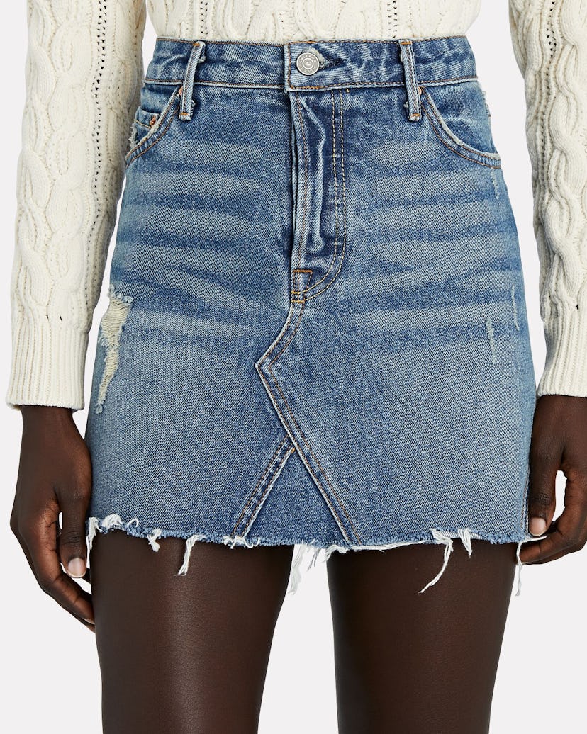 GRLFRND Eva Denim Mini Skirt