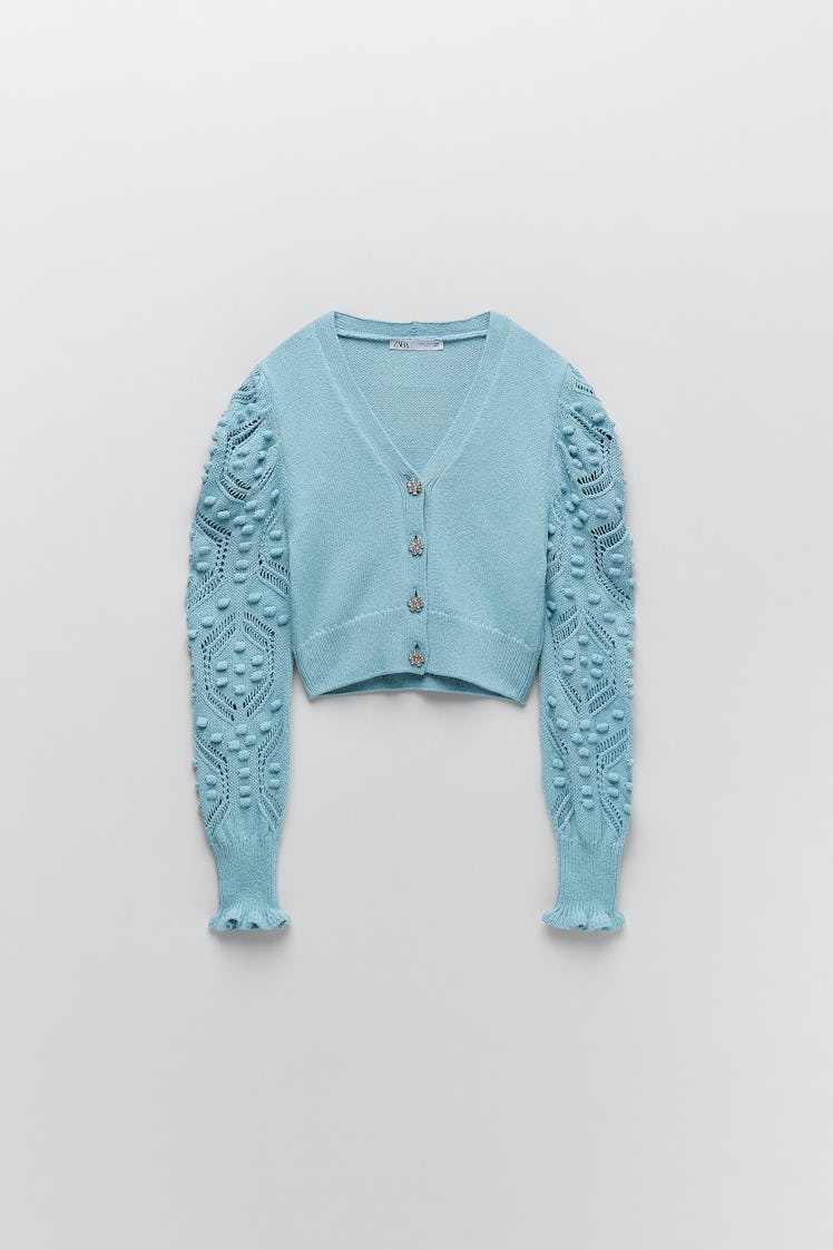 Jewel Button Knit Cardigan