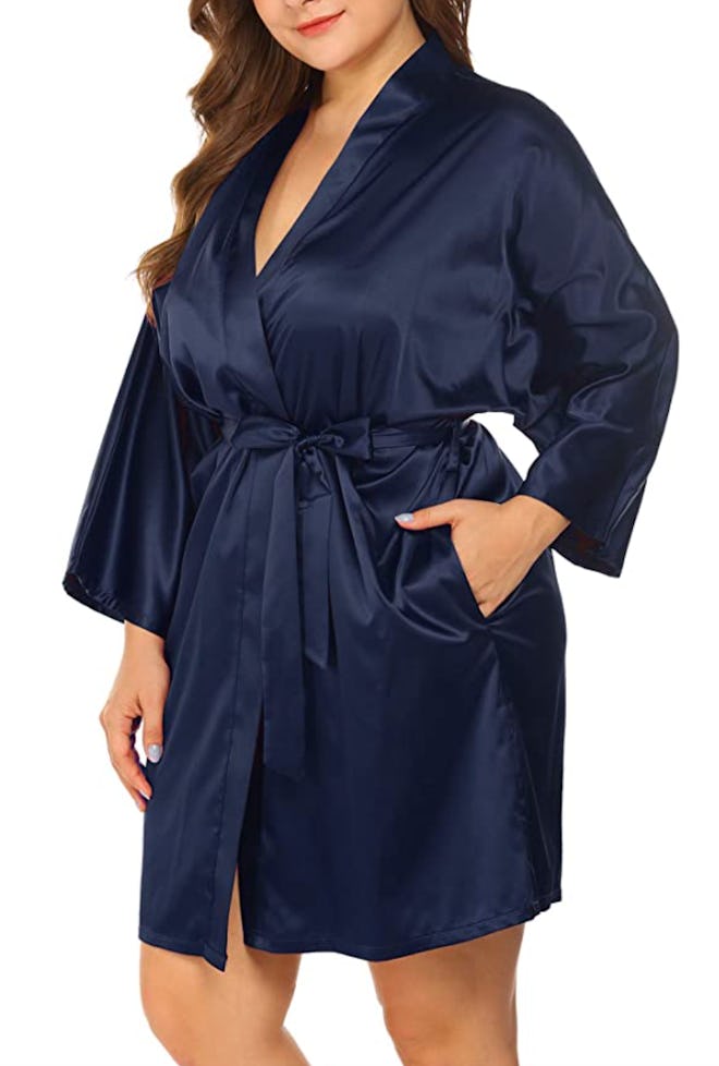 Women's Plus Size Silky Robe