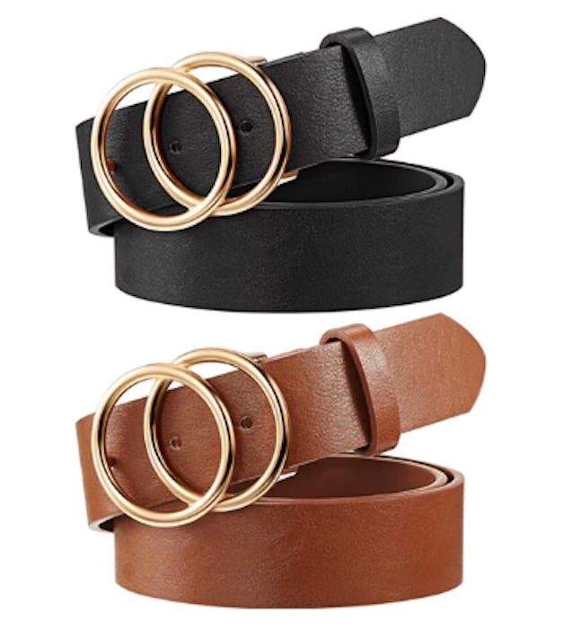 Syhood Women's Leather Belt (2-Pack)