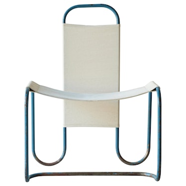 Blue Metal Bauhaus Sling Chair 