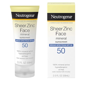 Neutrogena Sheer Zinc Face Mineral Sunscreen, SPF 50