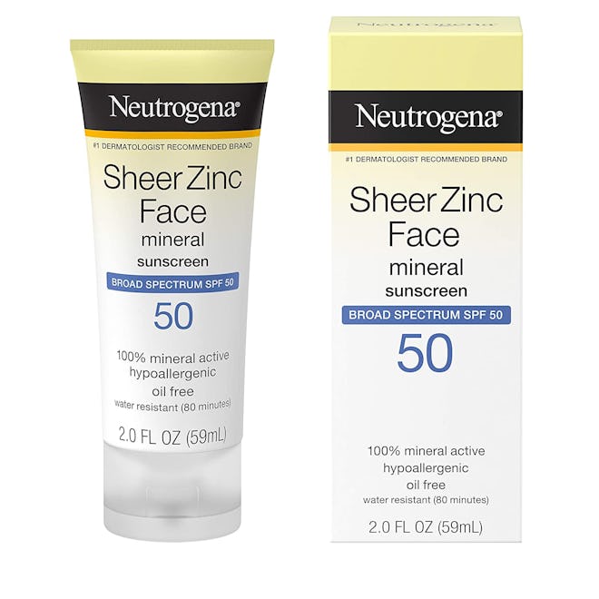 Neutrogena Sheer Zinc Face Mineral Sunscreen, SPF 50