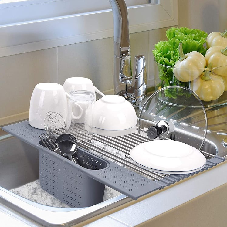 MEYONER Roll-Up Dish Drying Rack