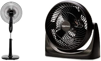 AmazonBasics Standing Pedestal Fan & Small-Room Air Circulator Fan