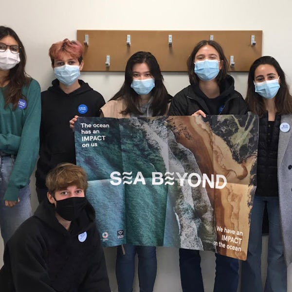 High school students participating in the UNESCO x Prada Group Sea Beyond environmental initiative.