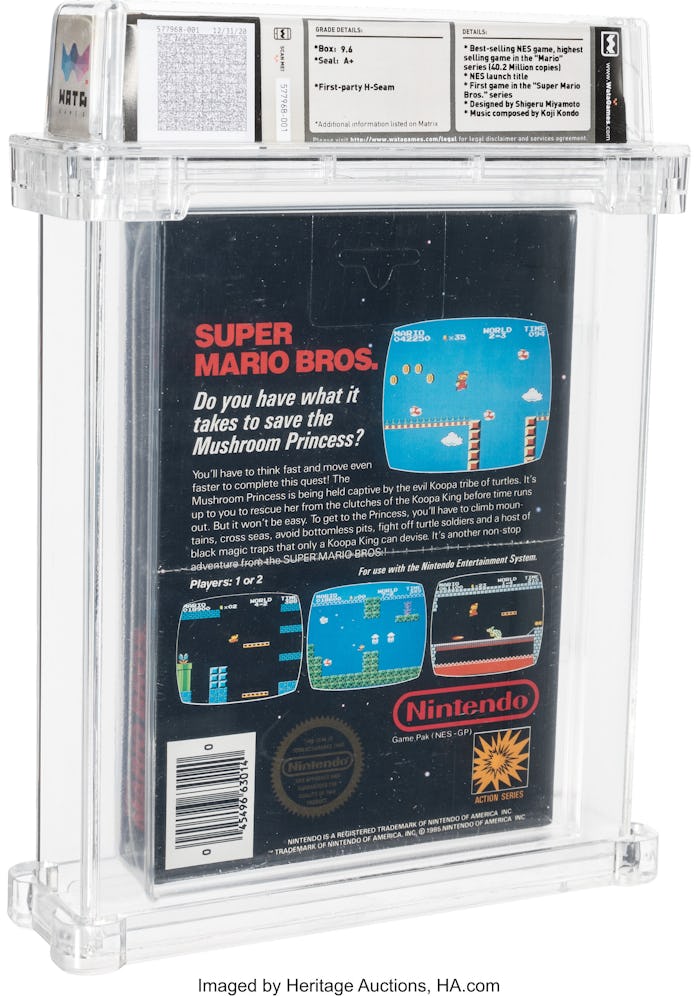 An unsealed copy of Super Mario Bros. for the NES is at auction for more than $310,000.