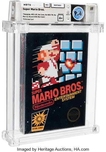 An unsealed copy of Super Mario Bros. is at auction for more than $310,000.