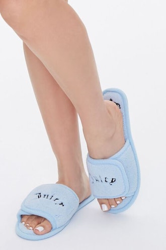 Juicy Couture x Forever 21 Graphic Fuzzy Slippers