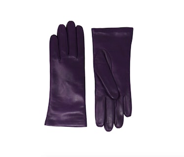 Women's Cashmere Lined Lambskin Leather Gloves 