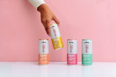 These Evian+ canned sparkling water flavors include unique combos of fruit and herbs.