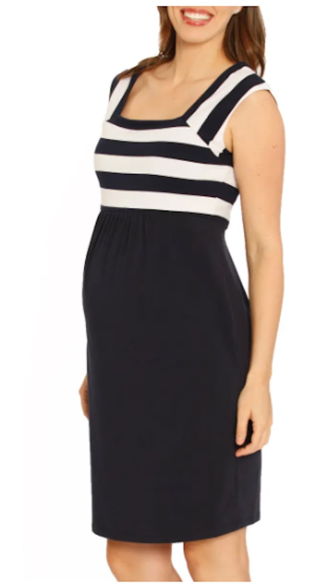 Fitted Stripe Maternity Dress