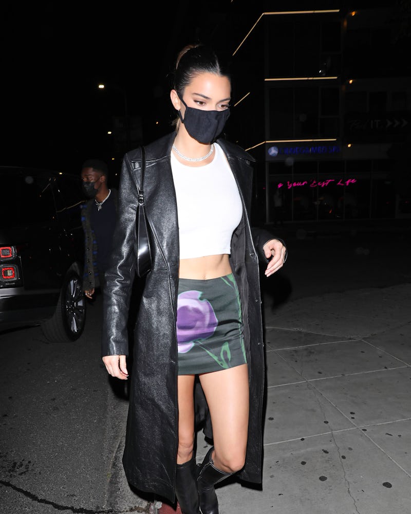 Kendall Jenner is seen arriving at The Nice Guy on March 25, 2021 in West Hollywood, California. 