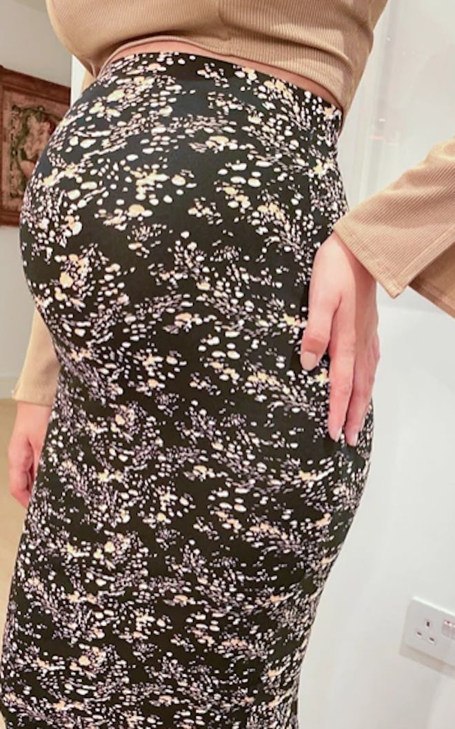 ASOS DESIGN Maternity midi pencil skirt in scatter print