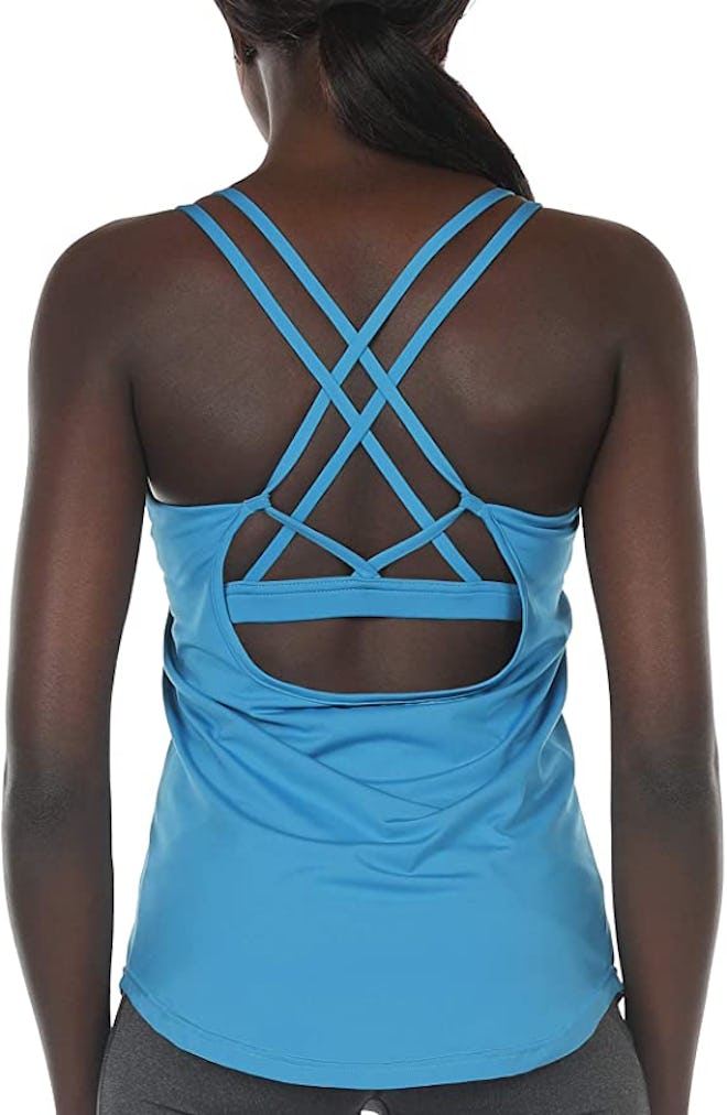 icyzone Workout Tank Top With Built-In Bra