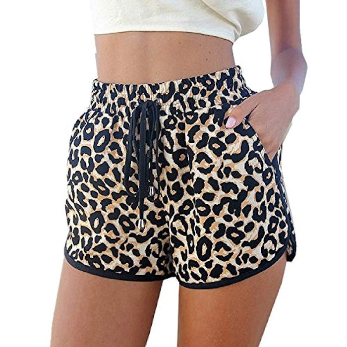 Kafeimali Leopard Beach Shorts 