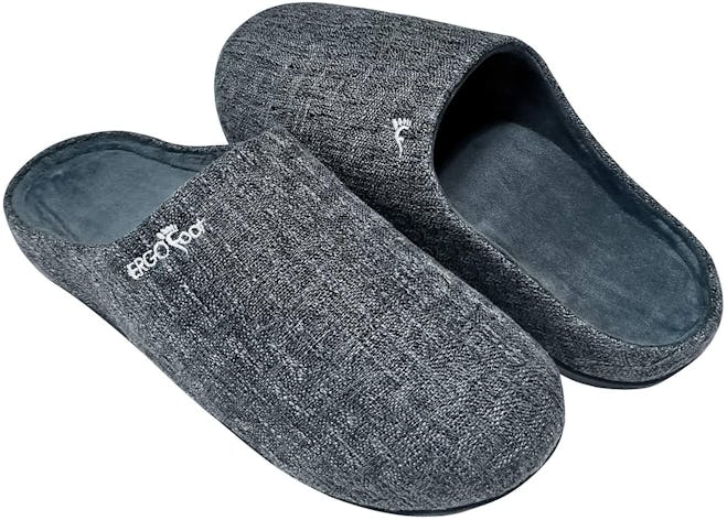 If you're looking for dressier slippers for flat feet, consider these house shoes with a wide toe bo...