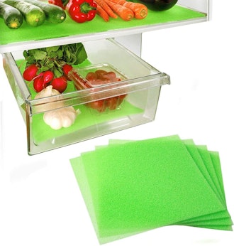 Dualplex Fruit & Veggie Life Extender Refrigerator Liner (4-Pack)