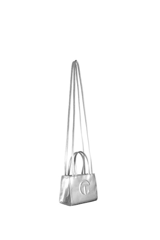 Small Silver Shopping Bag